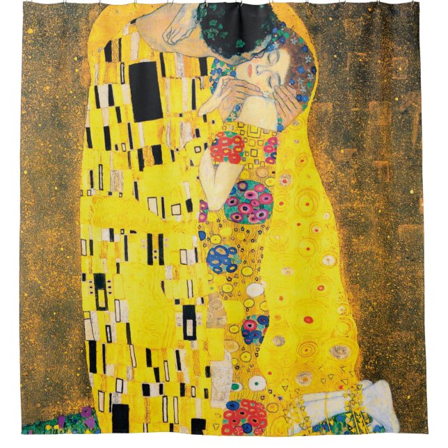 Cortina Para Chuveiro O beijo por Gustavo Klimt (Frente)