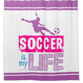Cortina Para Chuveiro O futebol é minha vida
