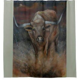 Cortina Para Chuveiro O Texas Longhorn Bull
