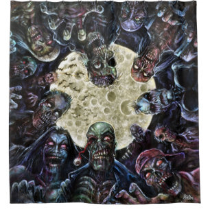 Cortina Para Chuveiro Os zombis atacam (a horda do zombi)
