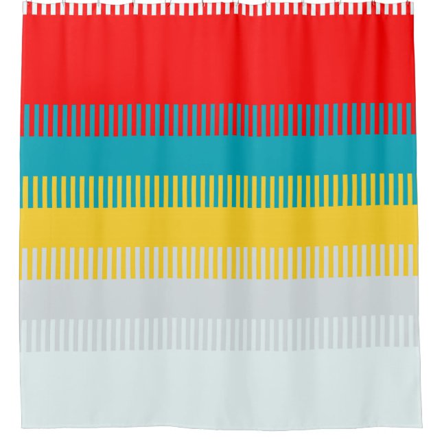 Cortina Para Chuveiro Padrão exclusivo da Abstrato Cinza da  amarela azu (Frente)