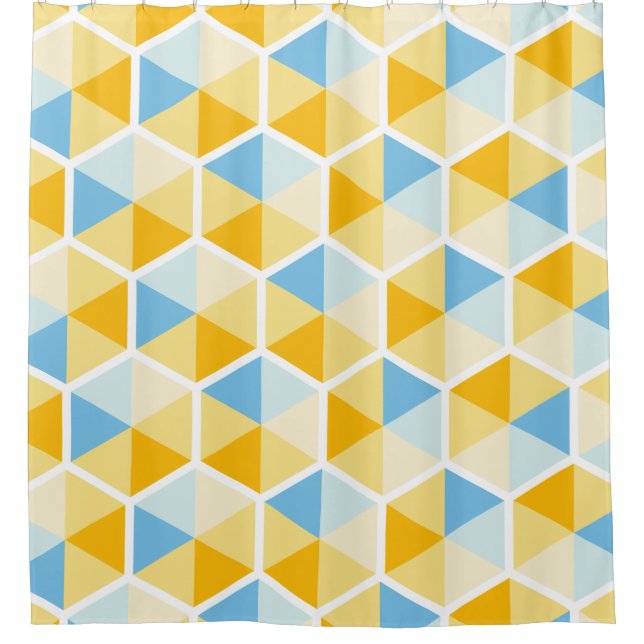 Cortina Para Chuveiro Padrão Hexagon 03 (Frente)