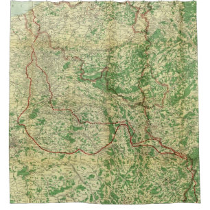 Cortina Para Chuveiro Parte dianteira ocidental do mapa
