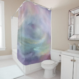 Cortina Para Chuveiro Pastas Whimsical | Dreamy Muted Rainbow Mottle