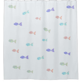 Cortina Para Chuveiro Peixes pequenos