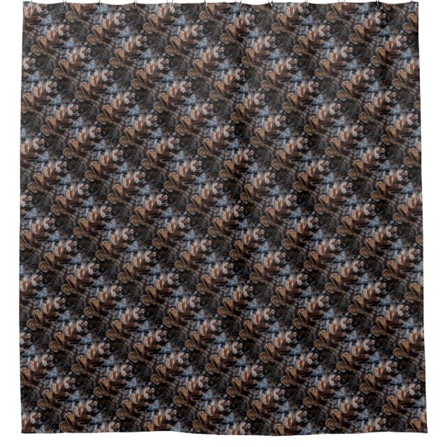 Cortina Para Chuveiro Pinecones (Frente)