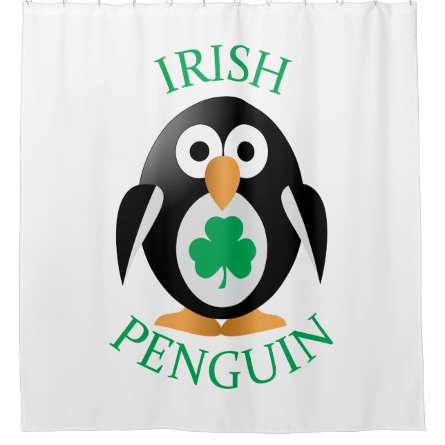 Cortina Para Chuveiro Pinguim irlandês (Frente)