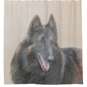 Cortina Para Chuveiro Pintura em Tervuren Belga - Arte Cachorra Original