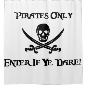 Cortina Para Chuveiro Piratas somente - entre se o YE ousa! - Roger