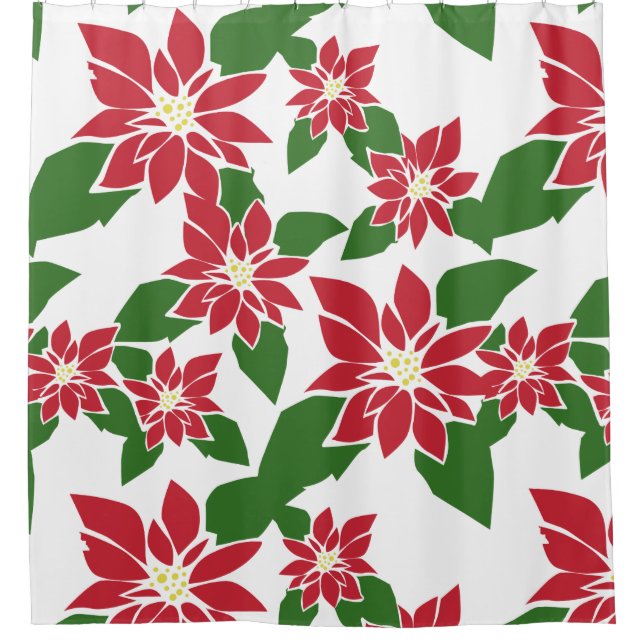 Cortina Para Chuveiro Poinsettia (Frente)