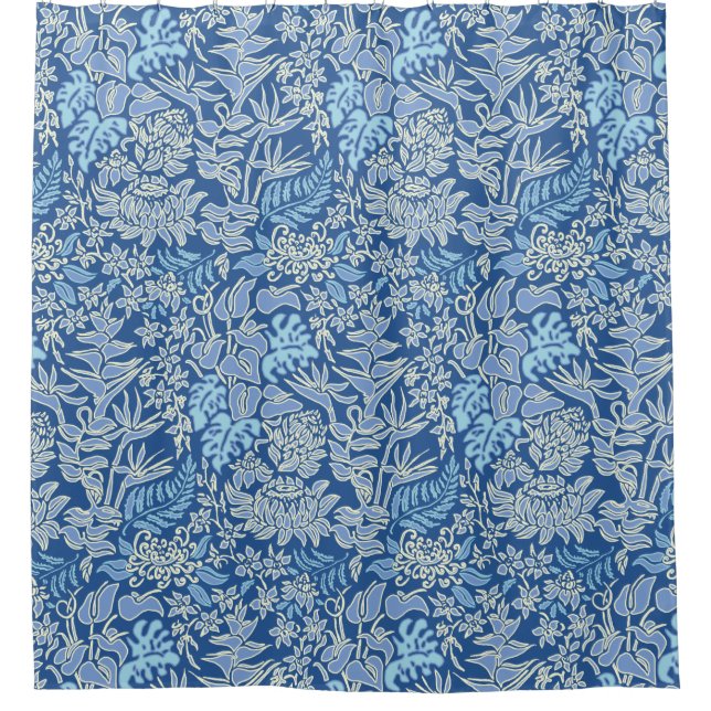 Cortina Para Chuveiro Protea havaiano da manhã de Kauai floral (Frente)