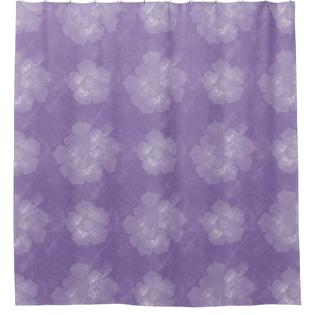 Cortina Para Chuveiro Purple Floral (Frente)
