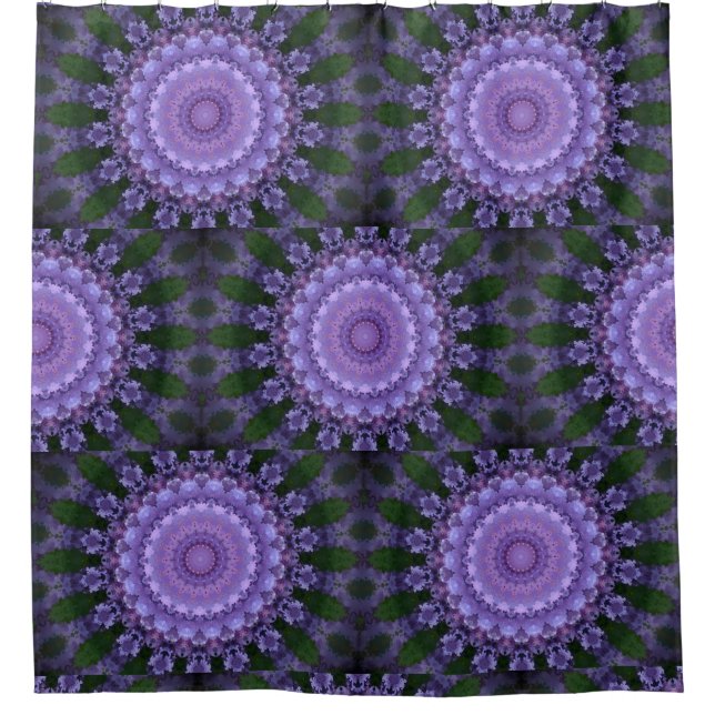 Cortina Para Chuveiro Purple Mandala (Frente)