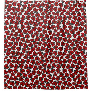 Cortina Para Chuveiro Recolha de Ladybug