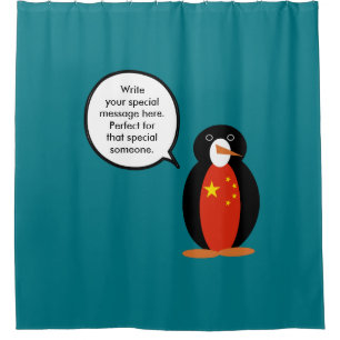 Cortina Para Chuveiro República Popular da China Ms. Penguin Personaliza