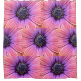 Cortina Para Chuveiro Rosa Negrito e Cinzas Laranja