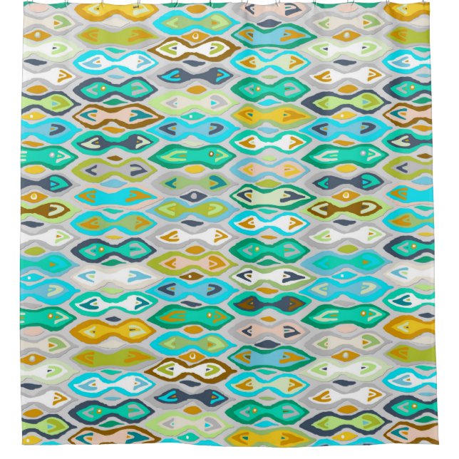 Cortina Para Chuveiro sagar ikat (Frente)