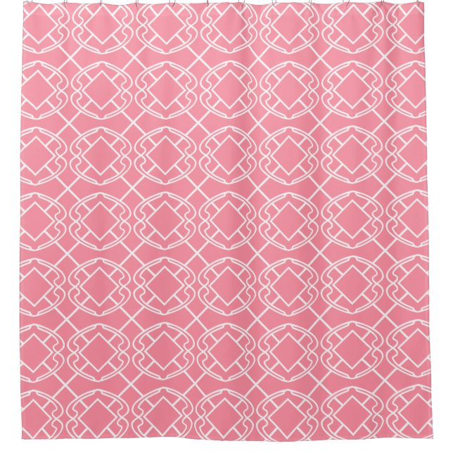 Cortina Para Chuveiro Salmon Diamond Cello trellis (Frente)