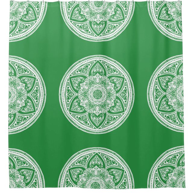 Cortina Para Chuveiro Seaweed Mandala (Frente)