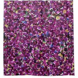 Cortina Para Chuveiro Sequins cor-de-rosa magentas femininos do falso