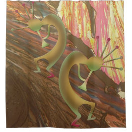 Cortina Para Chuveiro Sessão de Abstrato Kokopelli