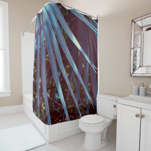 Cortina Para Chuveiro Sonho de Palmetto Azul (In Situ)