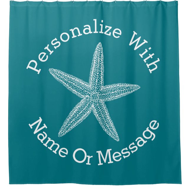 Cortina Para Chuveiro Starfish Personaliza A Cor (Frente)