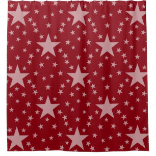 Cortina Para Chuveiro Stars padrão uniforme branco transparente