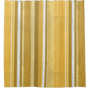 Cortina Para Chuveiro Stripes Amarelo