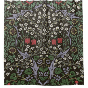 Cortina Para Chuveiro Tapeçaria Floral William Morris Blackthorn