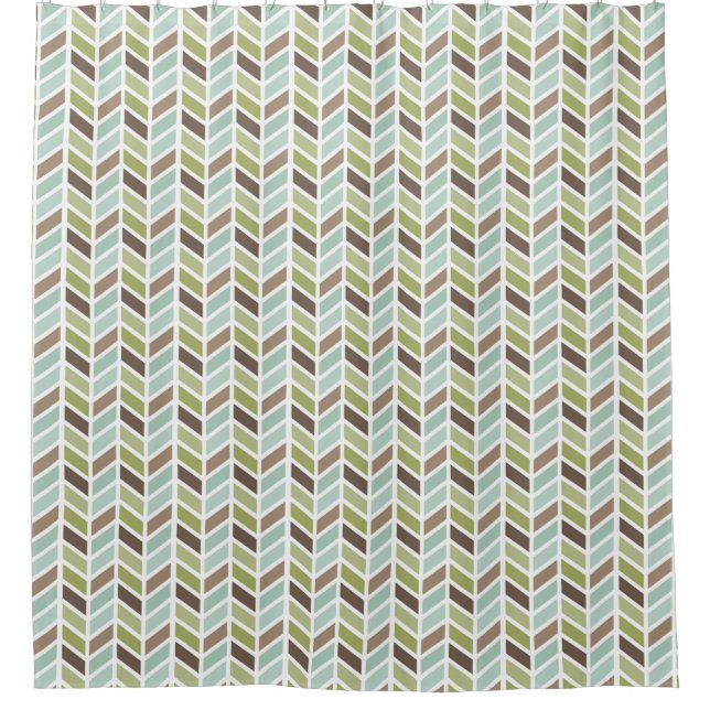Cortina Para Chuveiro Terras Terrenas Hernais Herringbone Design (Frente)