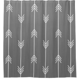 Cortina Para Chuveiro Teste padrão de linho cinzento da seta do estilo