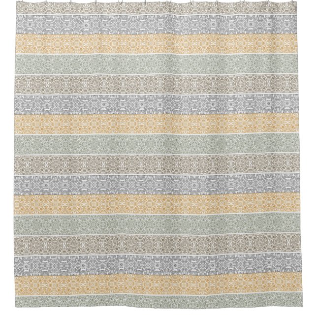 Cortina Para Chuveiro Teste padrão decorativo (Frente)