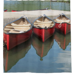 Cortina Para Chuveiro Três Canoas Vermelhas Cortina Chá Russo