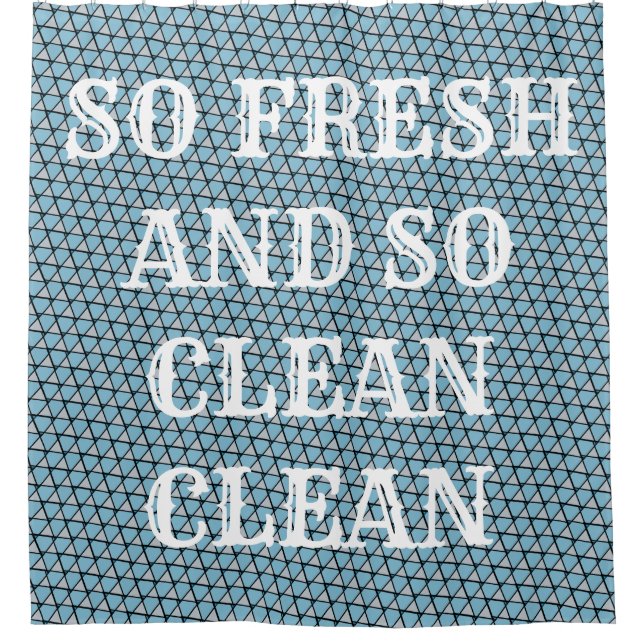 Cortina Para Chuveiro Triângulos azuis (Frente)