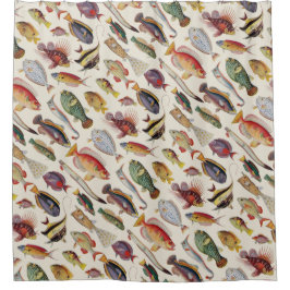 Cortina Para Chuveiro Variedades de peixes
