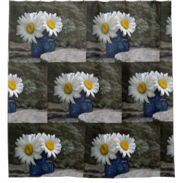 Cortina Para Chuveiro Visitas Em Um Poço De Tinta De Cobalto