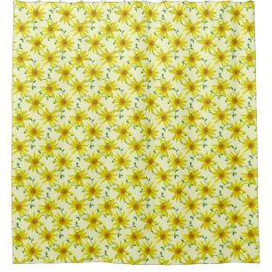 Cortina Para Chuveiro Wildflower amarelo botânico da arnica em alguma