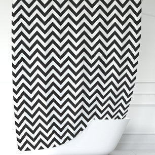 Cortina Para Chuveiro Xadrez Preto e Branco