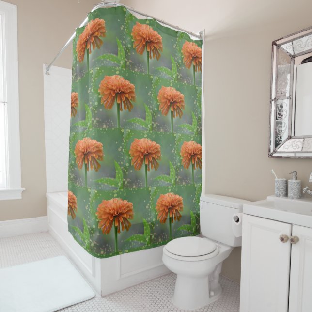 Cortina Para Chuveiro Zazzled Zinnia (In Situ)