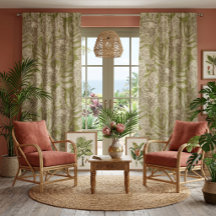 Cortinas de estampa tropical