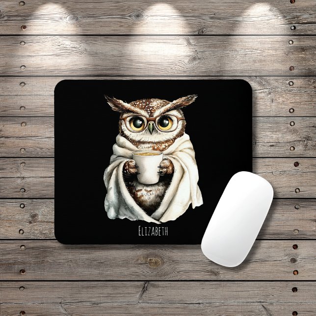 Coruja Aconchegante com Mouse Pad de Caneca de Caf (Criador carregado)