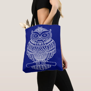 Coruja (azul escuro) - Tote