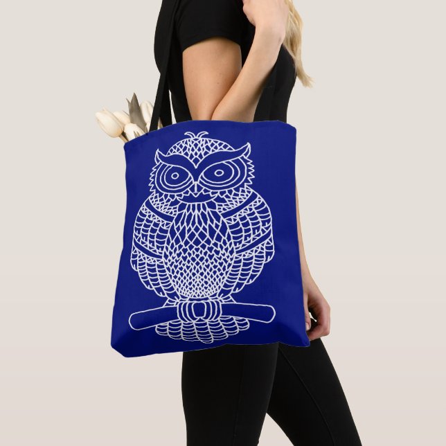 Coruja (azul escuro) - Tote (Close Up)