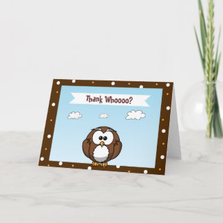 Coruja Bonita Obrigado Cartões