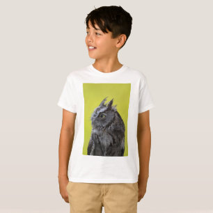Coruja - crianças Camisa sem rótulo Hanes