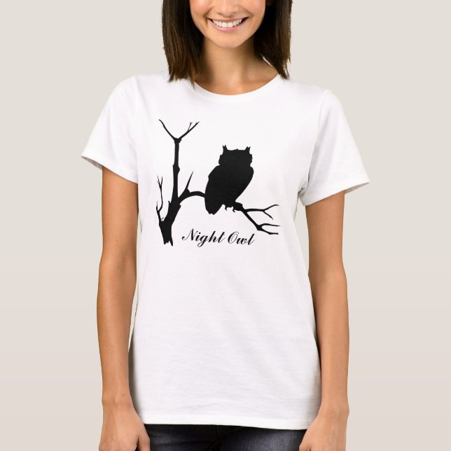 Coruja da Noite: Camiseta de coruja (Frente)