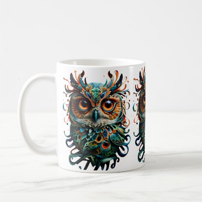 Coruja de canecas de café Inspiracionais Sabedoras (Esquerda)