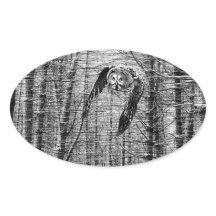 Coruja de Cinzas excelentes em autocolantes branco