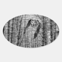 Coruja de Cinzas excelentes em autocolantes branco